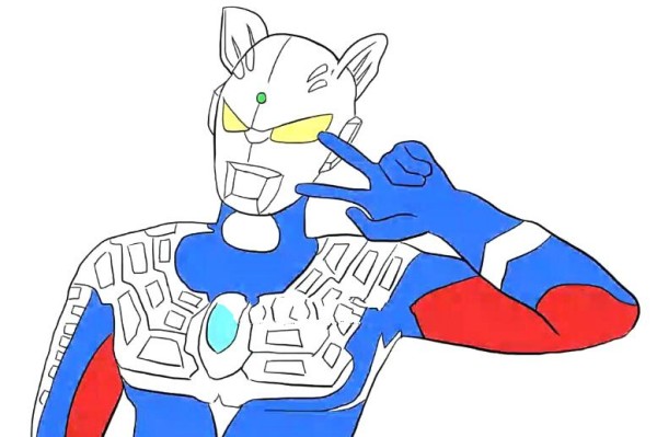 Ultraman Taro V gesture pose