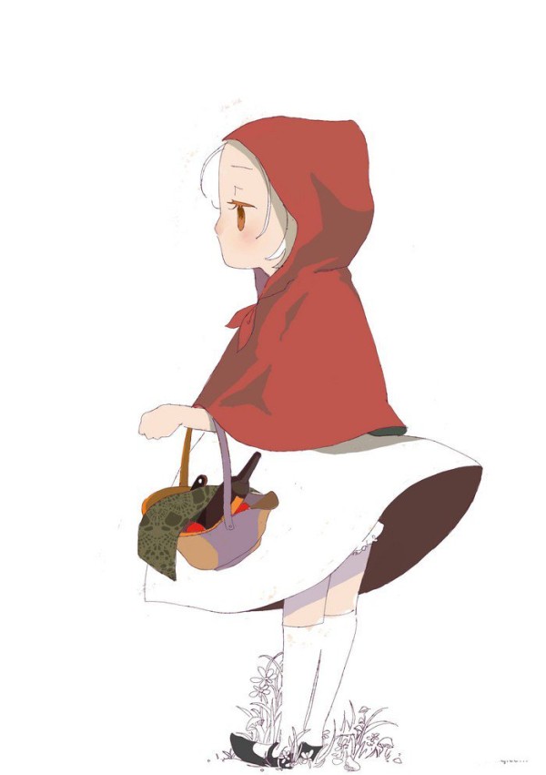 5 simple drawing pictures of Little Red Riding Hood