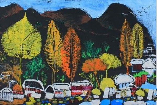 The latest childrens prints-Autumn Day in the Mountains