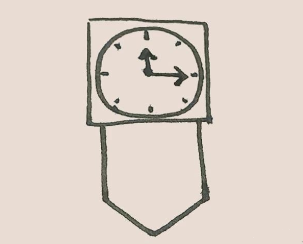 Simple drawing of wall clock