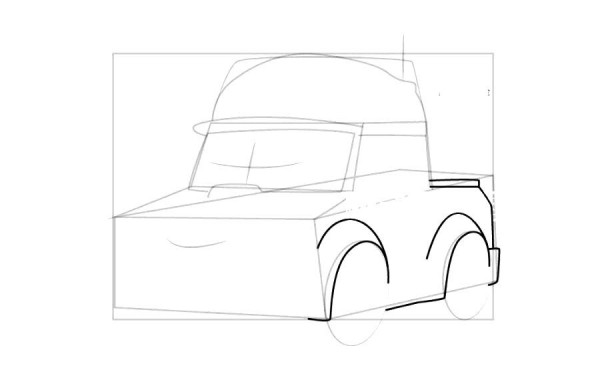 Police car Polymark simple drawing