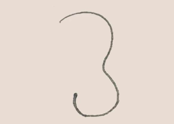 Simple drawing of seahorse