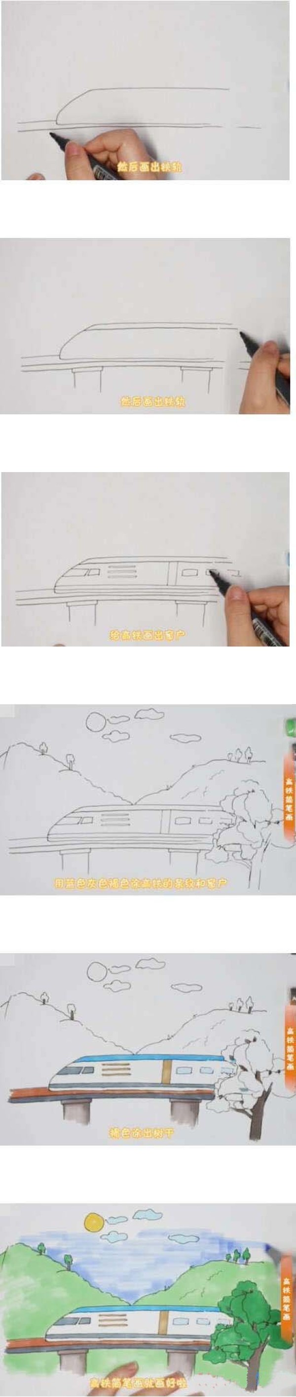 Simple drawing of Fuxing High-speed Railway