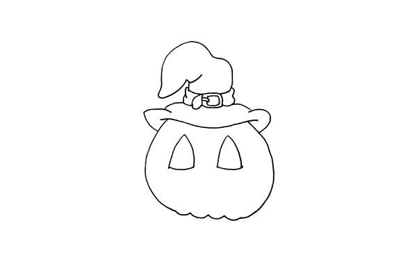 How to draw a pumpkin lantern