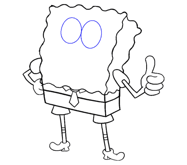 Learn to draw cute SpongeBob SquarePants