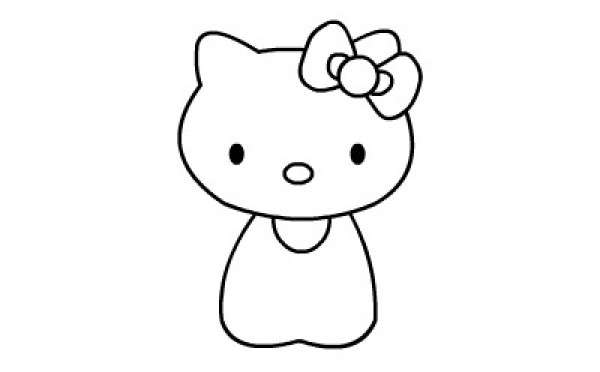 Simple and beautiful simple drawing Kitty cat