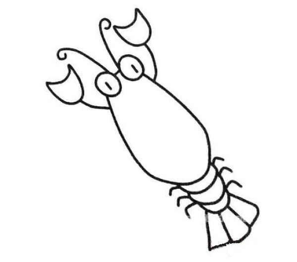 Simple strokes of several kinds of shrimps