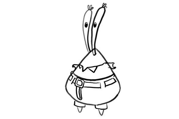 How to draw Mr. Krabs in SpongeBob SquarePants