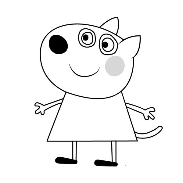 Peppa Pigs Puppy Ding Kais Simple Drawing