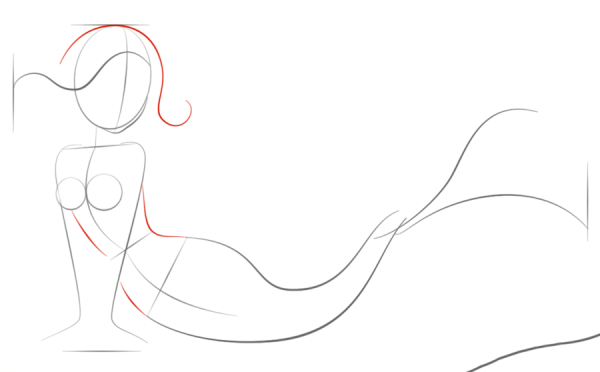 How to Draw a Cartoon Mermaid