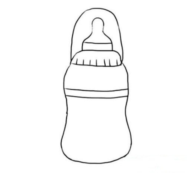 How to draw a baby bottle step by step