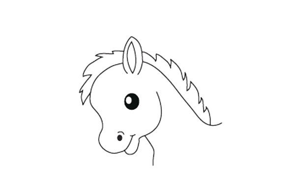 Simple drawing tutorial of drawing a cute pony