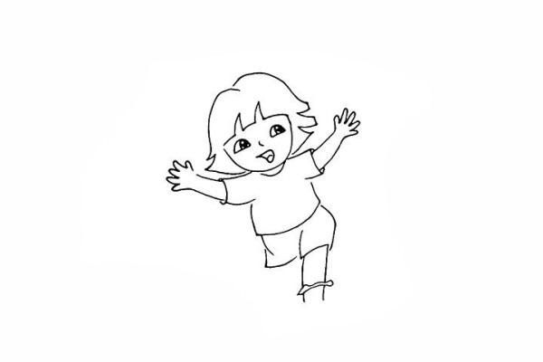 How to draw Running Dora