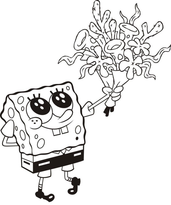 Cartoon Character SpongeBob SquarePants Simple Drawing Picture