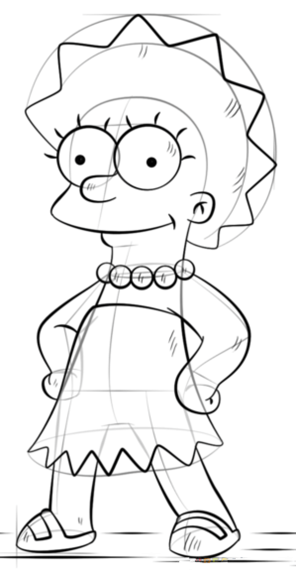 How to Draw Lisa Simpson