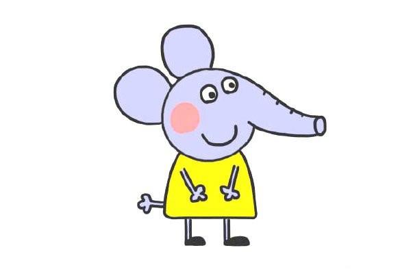 Drawing Emily the Elephant from Peppa Pig