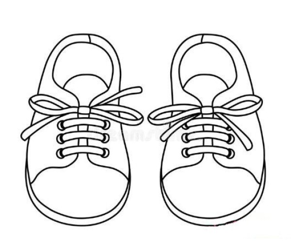 How to draw childrens sneakers