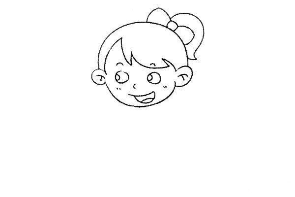 Simple drawing tutorial of a well-behaved little girl