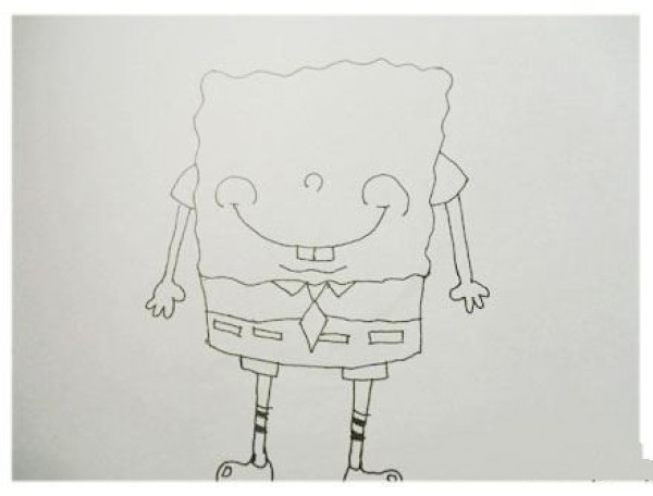 Super detailed steps to draw SpongeBob SquarePants