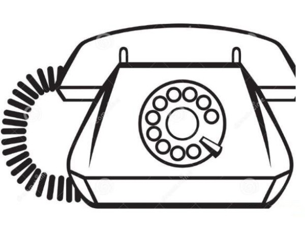 How to draw a landline phone