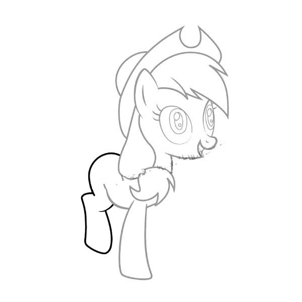 My Little Pony Applejack simple drawing