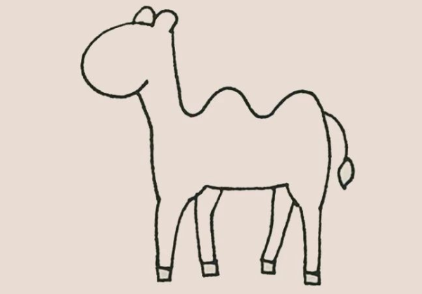 Simple drawing of camel