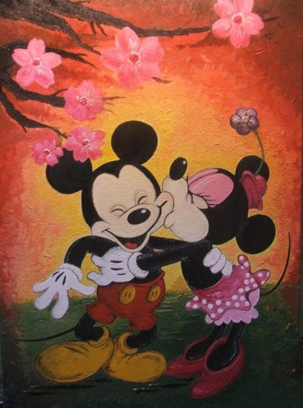 Minnie and Mickey Cartoon Drawing Mickey Mouse Works Sharing