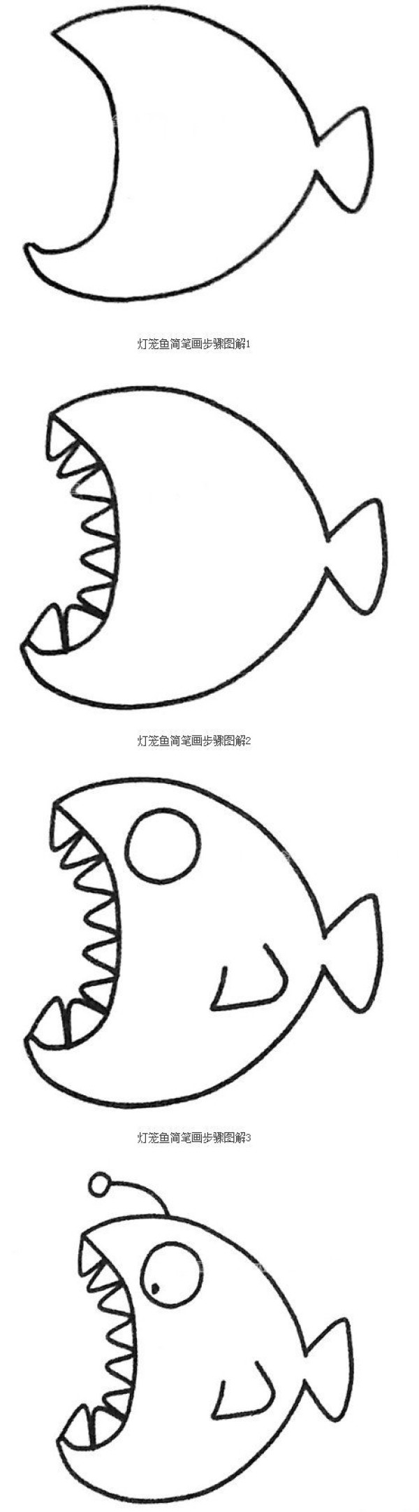 How to draw lantern fish