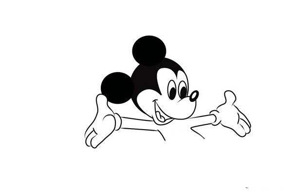 How to draw Mickey Mouse in simple strokes