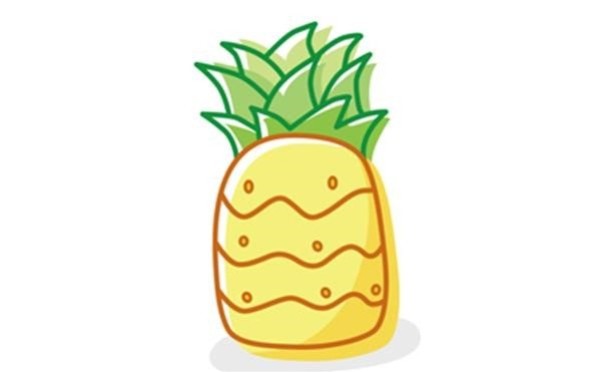 Learn to draw a pineapple step by step