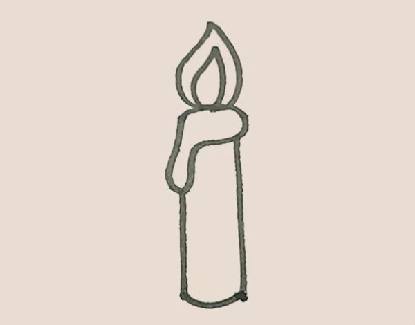 Simple drawing of candle