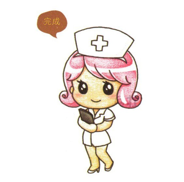 How to draw a cute little nurse