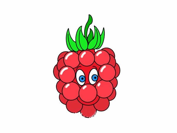 How to draw red raspberries