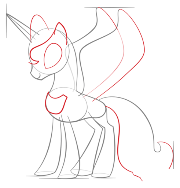 How to draw Moon Princess from My Little Pony