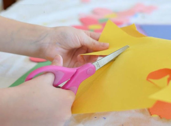 Colorful Paper Wreath Handmade