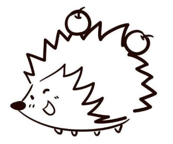 How to draw a cute little hedgehog