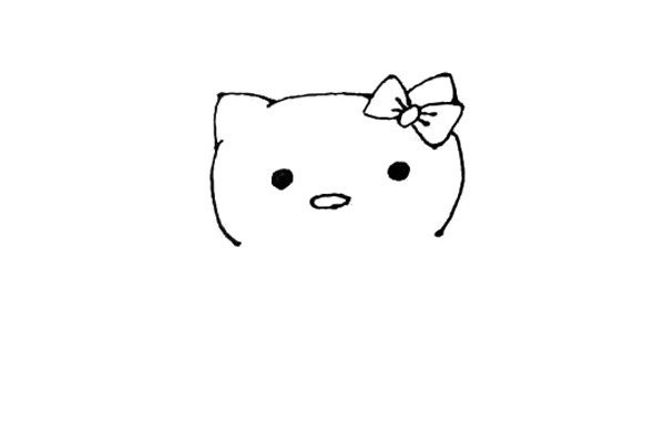 Hello kitty simple drawing