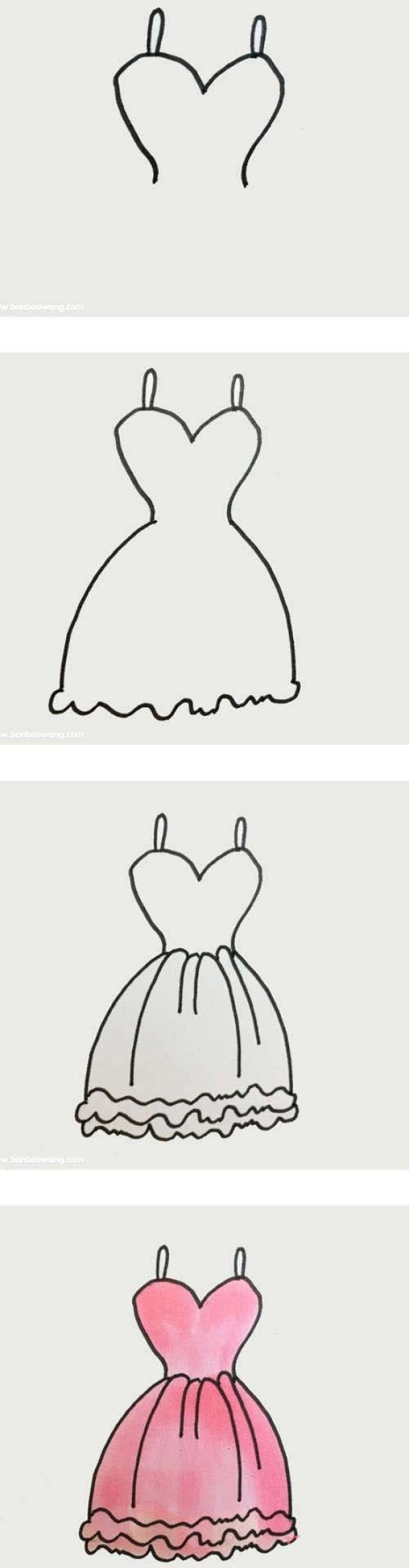 How to draw a princess skirt