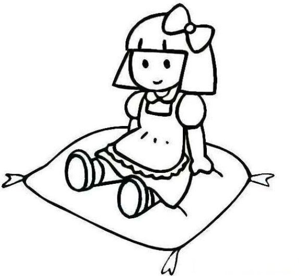 How to draw a simple and cute cartoon doll