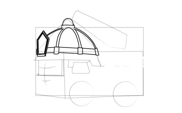 Police car Perroy simple drawing