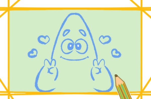 Cute Patrick Star simple strokes