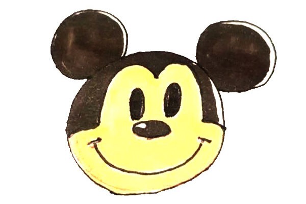 Children learn to draw Mickey Mouse easily