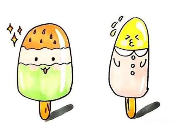 How to draw cartoon ice cream