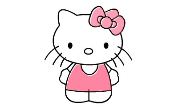 Simple and beautiful simple drawing Kitty cat