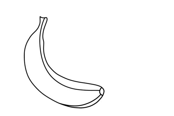 Simple drawing of sweet and soft banana