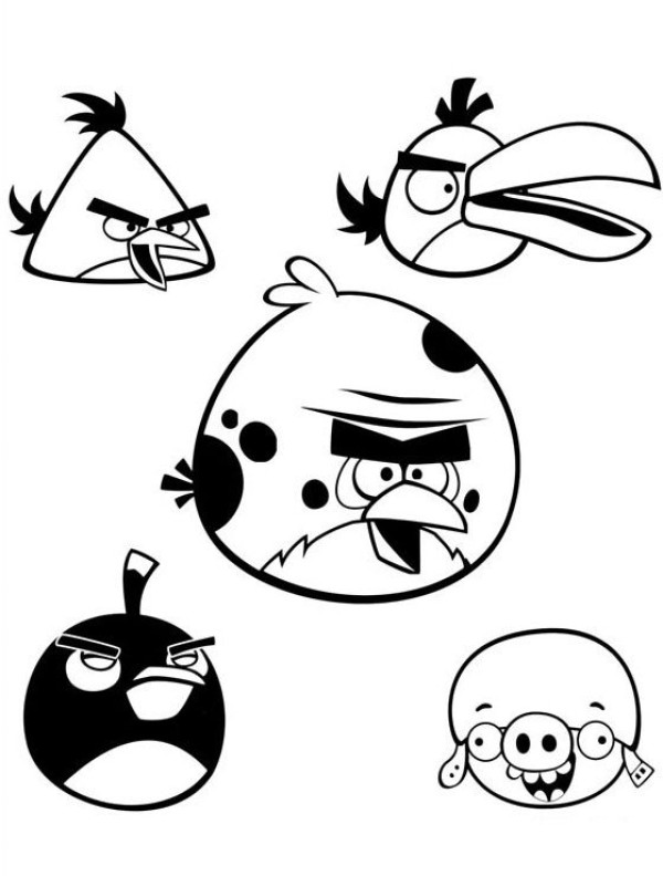 Angry birds avatar simple drawing