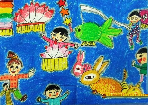 Appreciation of children’s paintings about Lantern Festival Lantern Festival in 2017