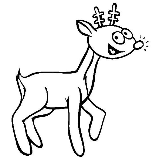 Christmas pictures Rudolph simple drawing pictures