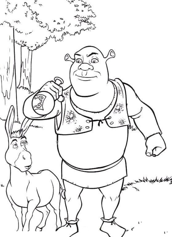 Shrek simple strokes picture