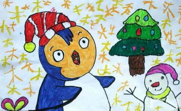 Christmas childrens drawings Christmas in Antarctica